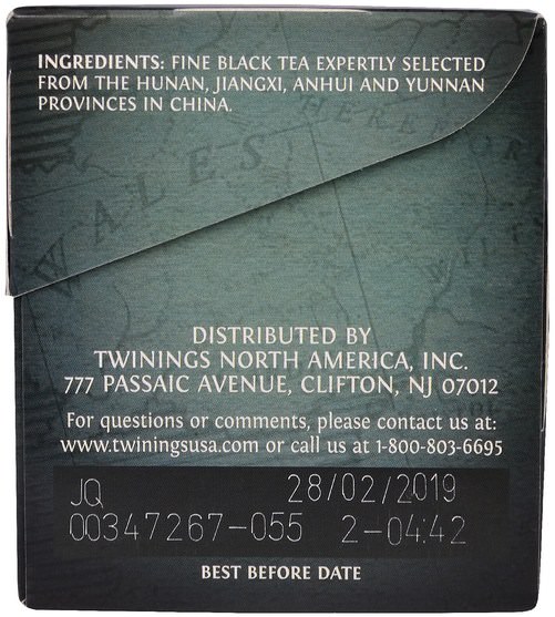 食物，涼茶，紅茶 - Twinings, Prince of Wales Tea, 20 Tea Bags, 1.41 oz (40 g)