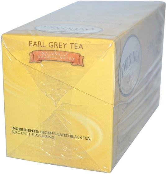 食物，涼茶，伯爵灰茶 - Twinings, Classics, Earl Grey, Decaffeinated, 25 Tea Bags, 1.54 oz (43 g)