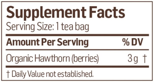 食物，涼茶，山楂 - Alvita Teas, Organic Hawthorn, 24 Tea Bags, 2.54 oz (72 g)