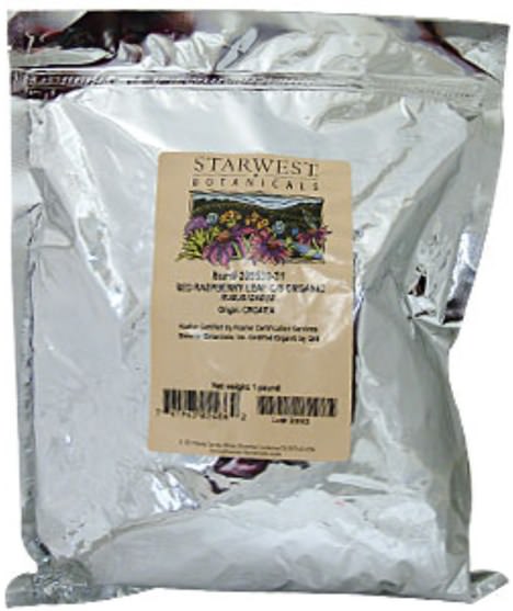 食物，涼茶，紅樹莓 - Starwest Botanicals, Organic Raspberry Leaf C/S, 1 lb (453.6 g)