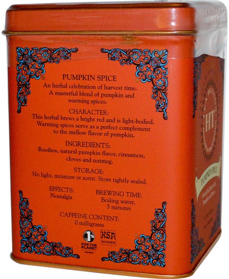 食物，涼茶，如意寶茶 - Harney & Sons, Tea Blends, Pumpkin Spice, 20 Tea Sachets, 1.4 oz (40 g)