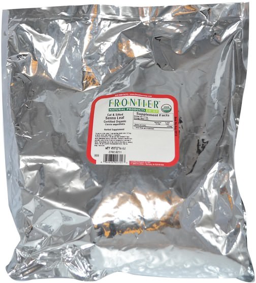 食物，涼茶，番瀉葉 - Frontier Natural Products, Organic Senna Leaf, Cut & Sifted, 16 oz (453 g)