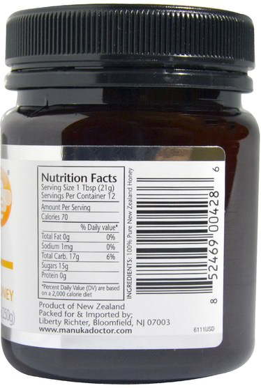食物，蜂蜜，麥盧卡蜂蜜 - Manuka Doctor, 20+ Bio Active Manuka Honey, 8.75 oz (250 g)