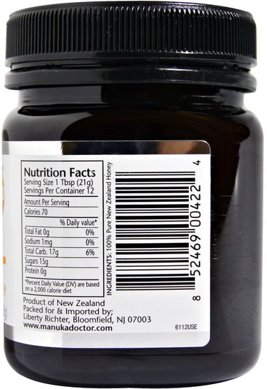 食物，蜂蜜，麥盧卡蜂蜜 - Manuka Doctor, 24+ Bio Active Manuka Honey, 8.75 oz (250 g)