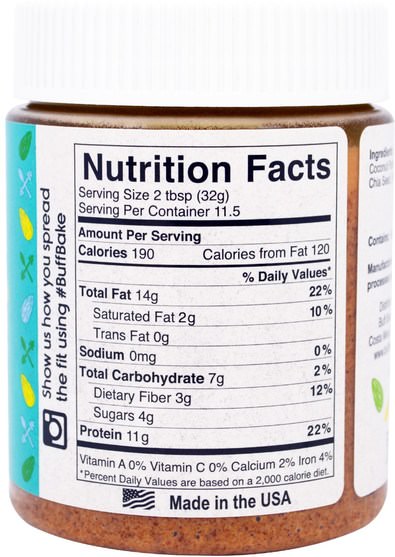 食物，果醬蔓延，堅果黃油，杏仁黃油 - Buff Bake, Snickerdoodle Protein Almond Spread, 13 oz (368 g)