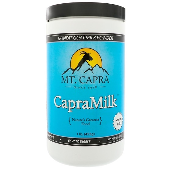 食物，牛奶，蛋白質，山羊奶蛋白質 - Mt. Capra, CapraMilk, Non-Fat Goat Milk Powder, 1 lb (453 g)