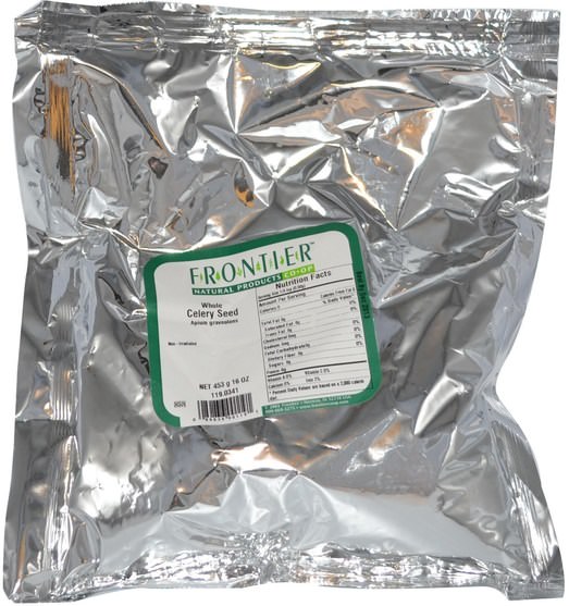 食品，香料和調味料，芹菜香料，堅果種子穀物 - Frontier Natural Products, Whole Celery Seed, 16 oz (453 g)