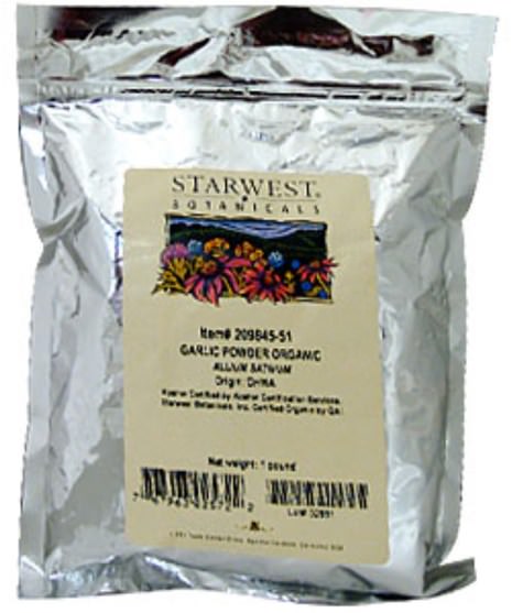 食品，香料和調料，大蒜香料，補品，抗生素，大蒜 - Starwest Botanicals, Organic Garlic Powder, 1 lb ( 453.6 g)