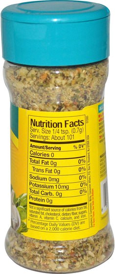 食物，香料和調味料 - Mrs. Dash, Garlic & Herb Seasoning Blend, Salt-Free, 2.5 oz (71 g)