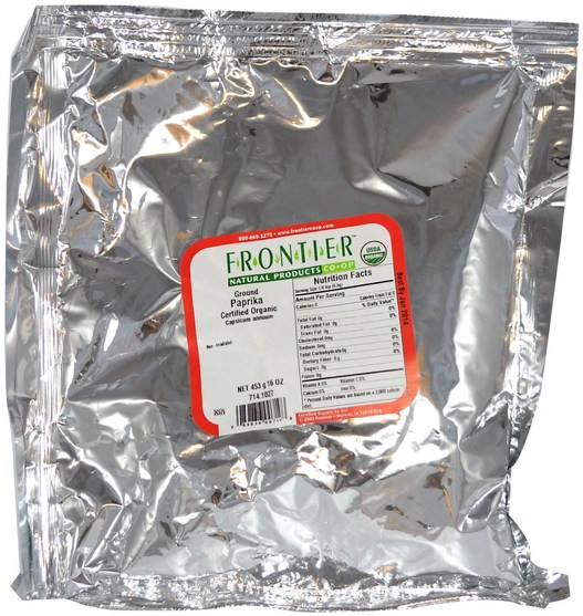 食品，香料和調料，辣椒粉 - Frontier Natural Products, Organic Ground Paprika, 16 oz (453 g)