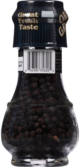 食品，香料和調料，胡椒香料 - Drogheria & Alimentari, Organic Black Pepper Corns Mill, 1.59 oz (45 g)