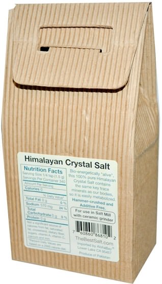 食物，香料和調味料，鹽天然鹽 - Aloha Bay, Himalayan Crystal Salt, Coarse, 18 oz (510 g)