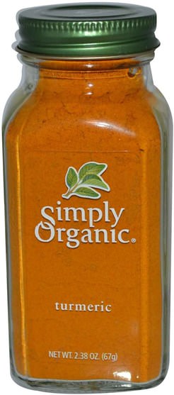 食物，香料和調味料，薑黃香料 - Simply Organic Turmeric, 2.38 oz (67 g)