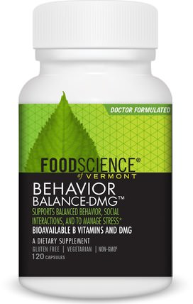 Behavior Balance-DMG, 120 Capsules by FoodScience, 補充劑，dmg（正二甲基甘氨酸） HK 香港