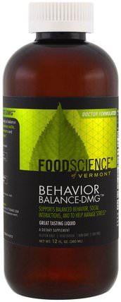 Behavior Balance-DMG Liquid, 12 fl oz (360 ml) by FoodScience, 補充劑，dmg（正二甲基甘氨酸），健康，抗應激 HK 香港