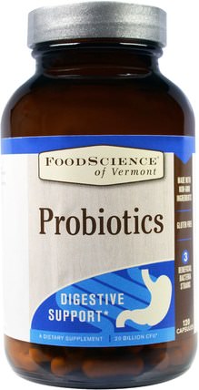 Probiotics, Digestive Support, 120 Capsules by FoodScience, 補充劑，益生菌，穩定的益生菌 HK 香港