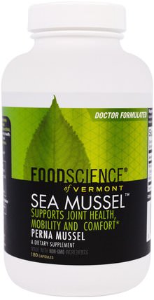 Sea Mussel, 180 Capsules by FoodScience, 補品，綠唇貽貝 HK 香港