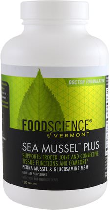 Sea Mussel Plus, 180 Tablets by FoodScience, 補品，綠唇貽貝 HK 香港