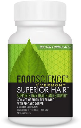 Superior Hair, 90 Capsules by FoodScience, 健康，女性，頭髮補充劑，指甲補品，皮膚補充劑 HK 香港