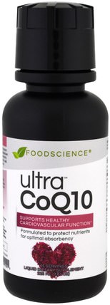 Ultra CoQ10, 7.61 oz (225 ml) by FoodScience, 補充劑，輔酶q10 HK 香港