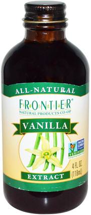 All-Natural Vanilla Extract, 4 fl oz (118 ml) by Frontier Natural Products, 食物，甜味劑，香草精豆 HK 香港