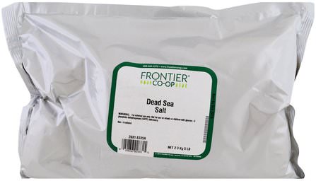 Dead Sea Salt, 5 lb (2.3 kg) by Frontier Natural Products, 洗澡，美容，浴鹽 HK 香港
