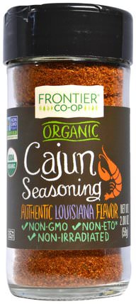 Organic Cajun Seasoning, Louisiana Flavor, 2.08 oz (59 g) by Frontier Natural Products, 食物，香料和調味料 HK 香港