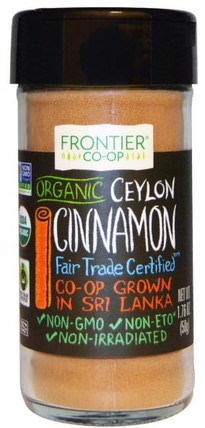 Organic Ceylon Cinnamon, 1.76 oz (50 g) by Frontier Natural Products, 食品，香料和調料，肉桂香料 HK 香港