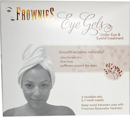 Eye Gels, Under Eye & Eyelid Treatment, 3 Reusable Sets by Frownies, 美容，眼霜 HK 香港
