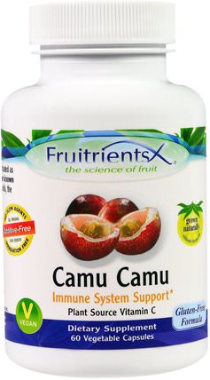 Camu Camu, 60 Veggie Caps by Fruitrients, 補充劑，抗氧化劑，camu camu - 天然維生素c HK 香港