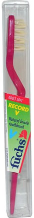 Record V, Natural Bristle Toothbrush, Adult Soft, 1 Toothbrush by Fuchs Brushes, 洗澡，美容，口腔牙科護理，牙刷 HK 香港
