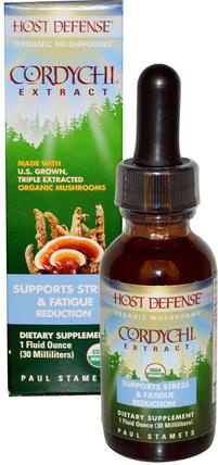 Host Defense, Cordychi Extract, 1 fl oz (30 ml) by Fungi Perfecti, 補品，藥用蘑菇，冬蟲夏草蘑菇 HK 香港