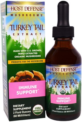 Host Defense Mushrooms, Organic Turkey Tail Extract, Immune Support, 2 fl oz (60 ml) by Fungi Perfecti, 健康，免疫支持 HK 香港
