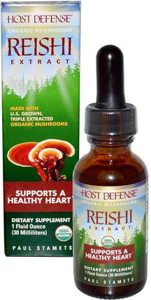 Host Defense, Reishi Extract, 1 fl oz (30 ml) by Fungi Perfecti, 補充劑，adaptogen，藥用蘑菇，靈芝蘑菇 HK 香港