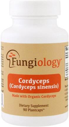 Full-Spectrum Cordyceps Sinensis (Cordyceps), Certified Organic Cellular Support, 90 Veggie Plantcaps by Fungiology, 補充劑，藥用蘑菇，蘑菇膠囊，adaptogen HK 香港