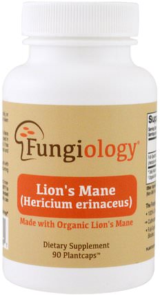 Full-Spectrum Hericium Erinaceus (Lion's Mane), Certified Organic Cellular Support, 90 Veggie Plantcaps by Fungiology, 補充劑，藥用蘑菇，蘑菇膠囊，獅子鬃毛蘑菇 HK 香港