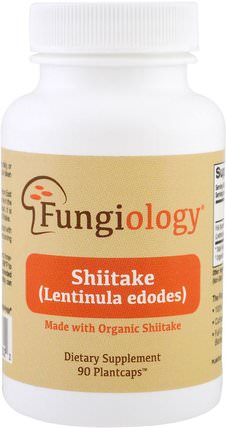 Full-Spectrum Lentinula Edodes (Shiitake), Certified Organic Cellular Support, 90 Veggie Plantcaps by Fungiology, 補充劑，藥用蘑菇，蘑菇膠囊，adaptogen HK 香港