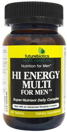 Hi Energy Multi, For Men, 60 Tablets by FutureBiotics, 維生素，男性多種維生素，能量 HK 香港