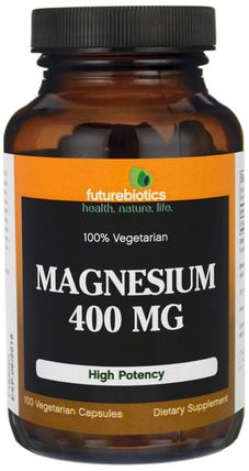 Magnesium, 400 mg, 100 Veggie Caps by FutureBiotics, 補品，礦物質，氧化鎂 HK 香港