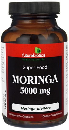 Moringa, 5000 mg, 60 Veggie Caps by FutureBiotics, 草藥，辣木膠囊，健康，能量 HK 香港