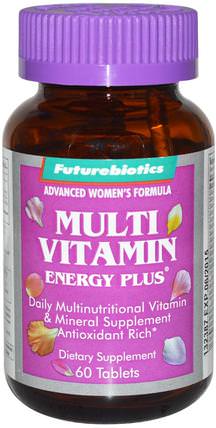 Multi Vitamin Energy Plus for Women, 60 Tablets by FutureBiotics, 維生素，女性多種維生素 HK 香港