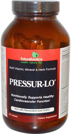 Pressur-Lo, Multi Vitamin, Mineral & Herb Formula, 270 Tablets by FutureBiotics, 健康，心臟心血管健康，心臟支持，血壓 HK 香港