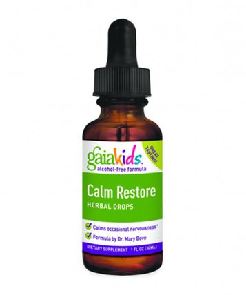 Calm Restore, Herbal Drops, Alcohol-Free Formula, 1 fl oz (30 ml) by Gaia Herbs, 兒童健康，兒童草藥 HK 香港