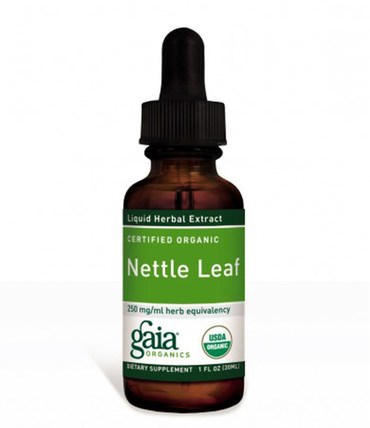 Certified Organic Nettle Leaf, 1 fl oz (30 ml) by Gaia Herbs, 草藥，蕁麻刺痛，蕁麻根 HK 香港
