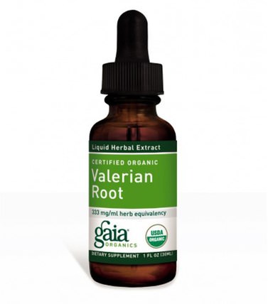 Certified Organic Valerian Root, 1 fl oz (30 ml) by Gaia Herbs, 補品，睡覺，纈草 HK 香港