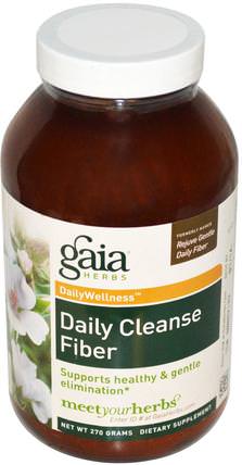Daily Cleanse Fiber, 270 g by Gaia Herbs, 補品，纖維，排毒 HK 香港