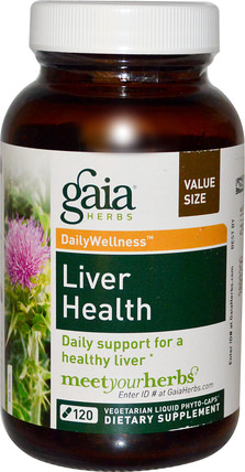 Liver Health, 120 Vegetarian Liquid Phyto-Caps by Gaia Herbs, 健康，肝臟支持 HK 香港