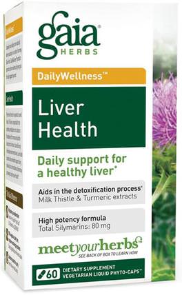 Liver Health, 60 Vegetarian Liquid Phyto-Caps by Gaia Herbs, 健康，肝臟支持 HK 香港