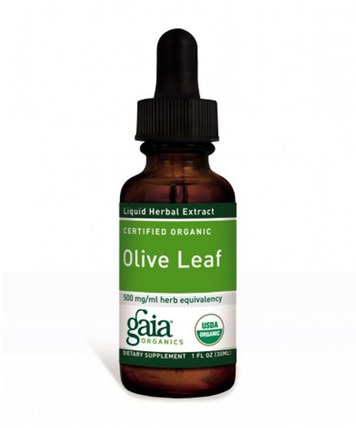 Organic Olive Leaf, 1 fl oz (30 ml) by Gaia Herbs, 健康，感冒流感和病毒，橄欖葉，感冒和流感 HK 香港