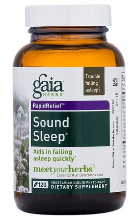RapidRelief, Sound Sleep, 120 Vegetarian Liquid Phyto Caps by Gaia Herbs, 補充劑，睡眠，卡瓦卡瓦 HK 香港